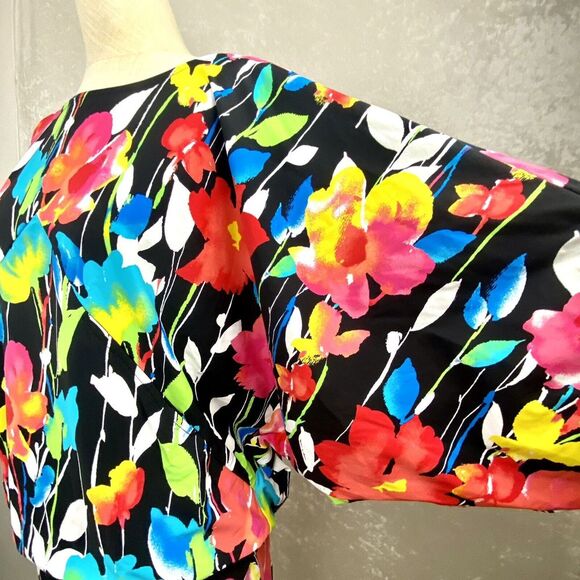 Anne Cole Swim Cover Up Size S/M Kangaroo Pouch Caftan Beach Stretch - Picture 7 of 14